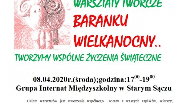 WARSZTATY TWÓRCZE BARANKU WIELKANOCNY #zostanwdomu