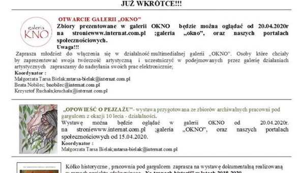 HARMONOGRAM ZAJĘĆ  M. TARSA-BIELAK #zostanwdomu