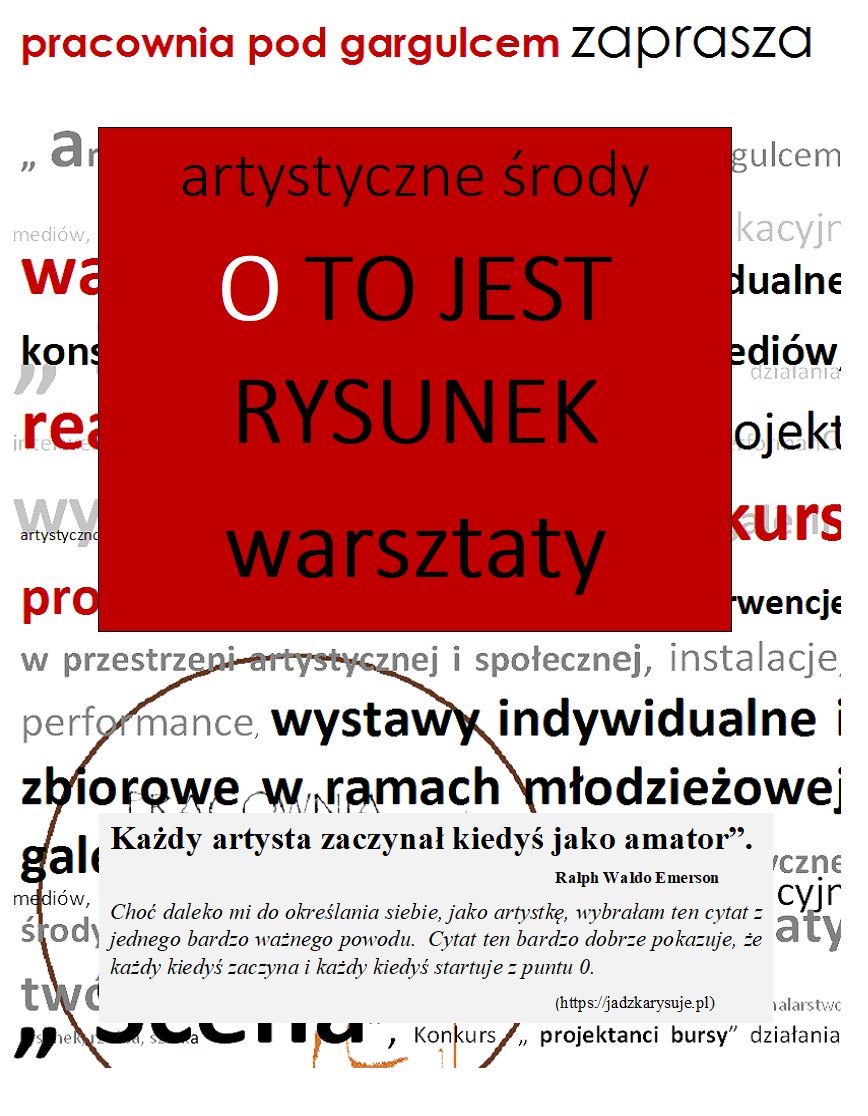 Warsztaty artystyczne: „ O to jest rysunek” #zostanwdomu
