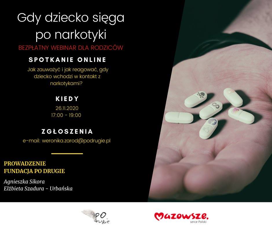 Webinar – „gdy młodzież sięga po narkotyki” #zostanwdomu