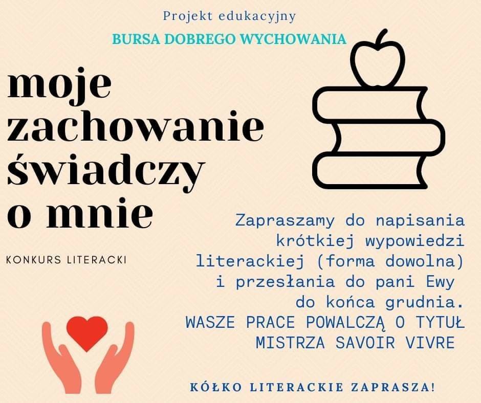 Kółko literackie zaprasza do udziału w konkursie! #zostanwdomu
