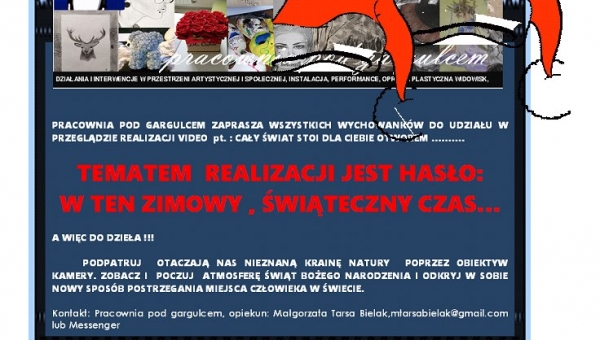 Pracownia pod gargulcem zaprasza wychowanków bursy do udziału w przeglądzie