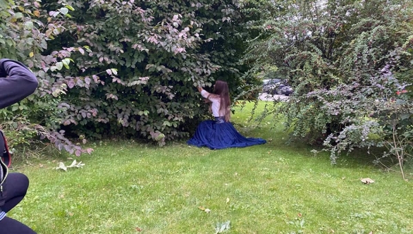 Beckstage zdjęć do projektu" Alicja w krainie czarów wczoraj i dziś". 