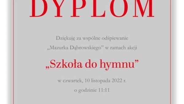 Szkoła do hymnu