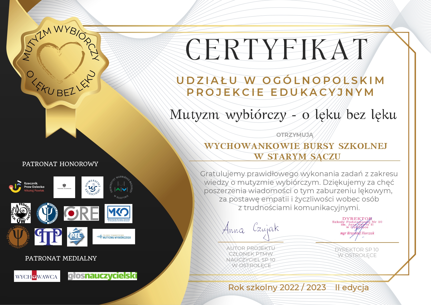 Ich praca i wkład zostały docenione