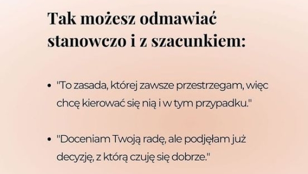 OdNova  w a r s z a t y  opiekun Beata Nobilec Bądź asertywny 💚