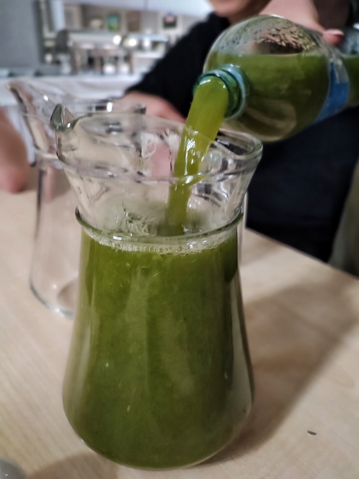 Degustujemy sok z pietruszki domowej roboty