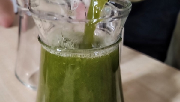 Degustujemy sok z pietruszki domowej roboty