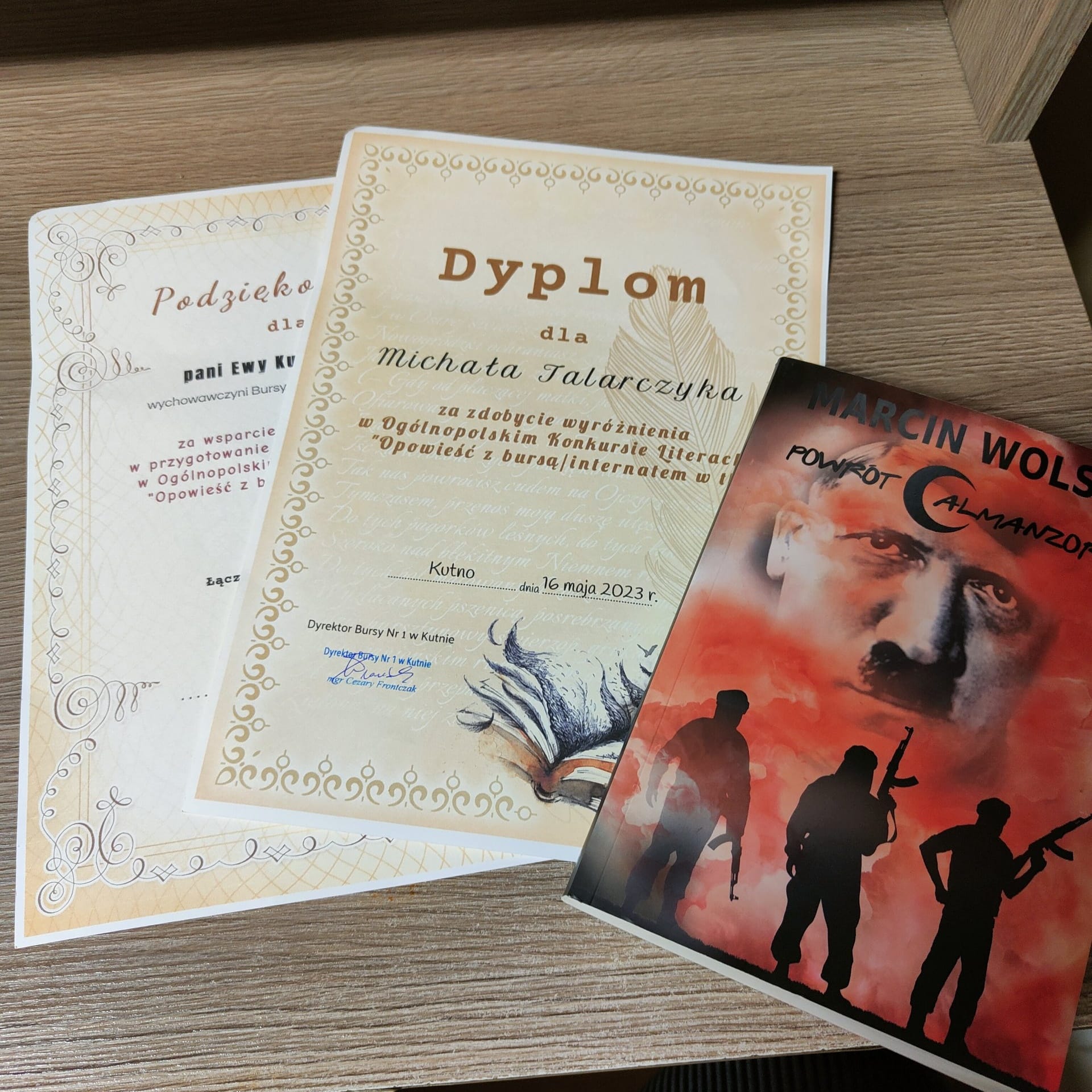 Mamy wyróżnienie w Ogólnopolskim Konkursie Literackim dla Burs