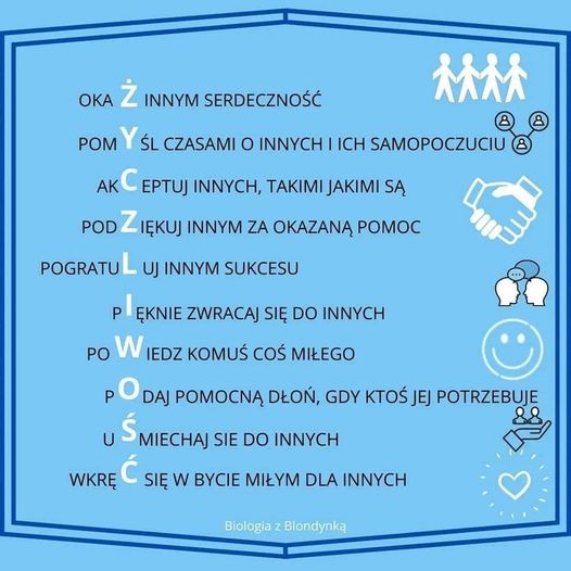 Dzisiaj obchodzimy DZIEŃ ŻYCZLIWOŚCI