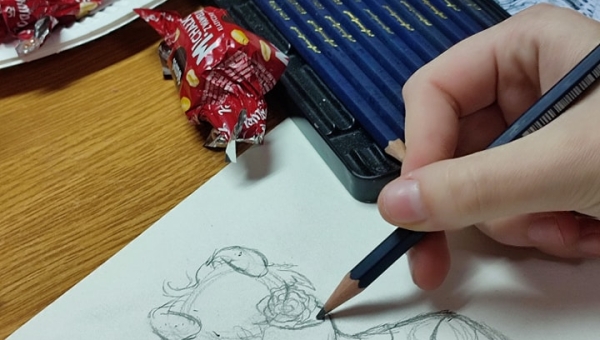 Warsztaty plastyczne, kolor czerwony